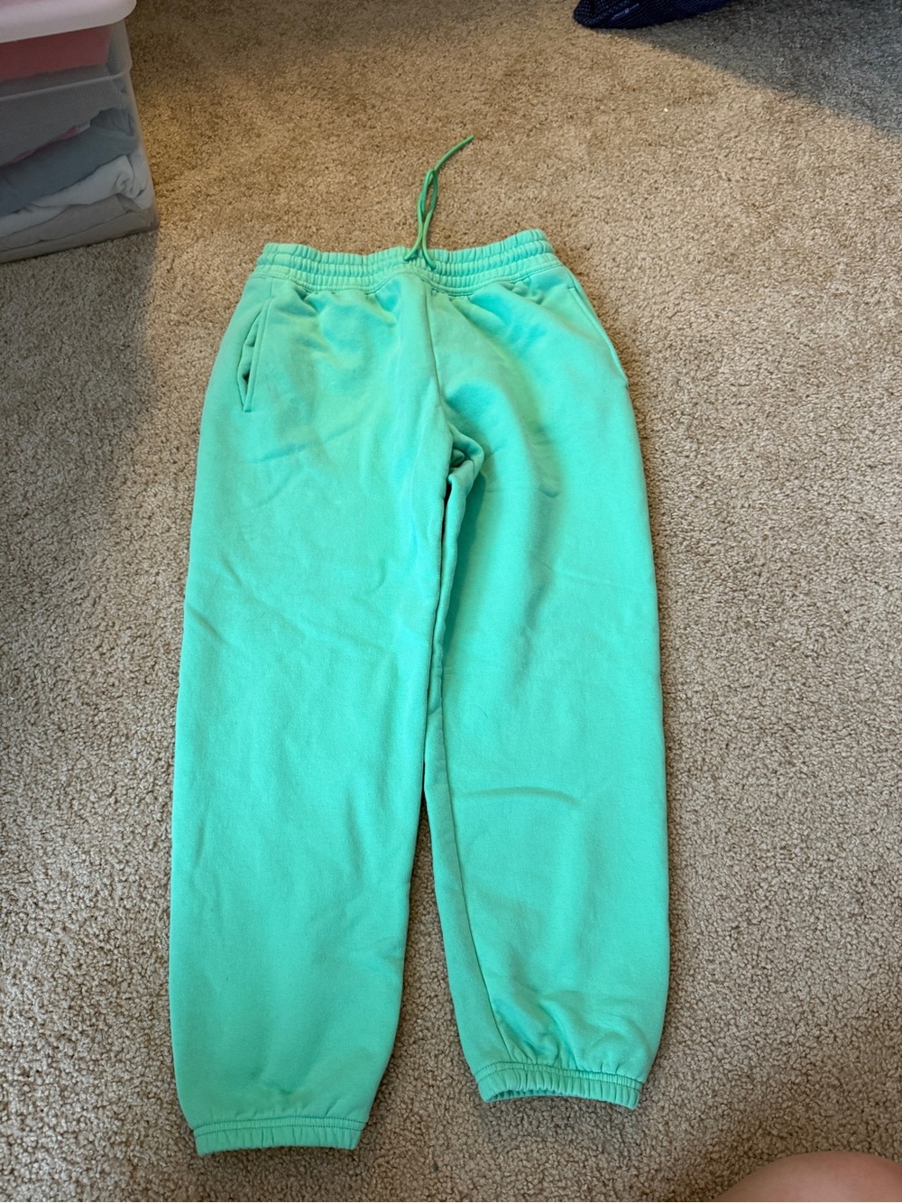Athleta Kids Mint Green Fleece Joggers